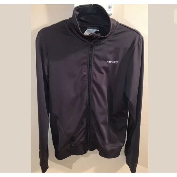 Reebok Track Jacket, Black, Womens Size Medium - Picture 2 of 4